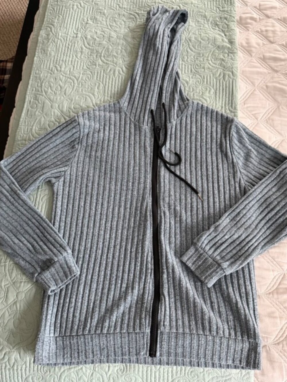 Light Blue Zipped Hoodie